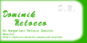 dominik melocco business card